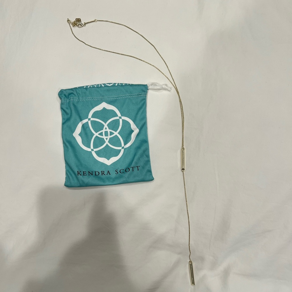 Kendra Scott gold lariat necklace - brand new